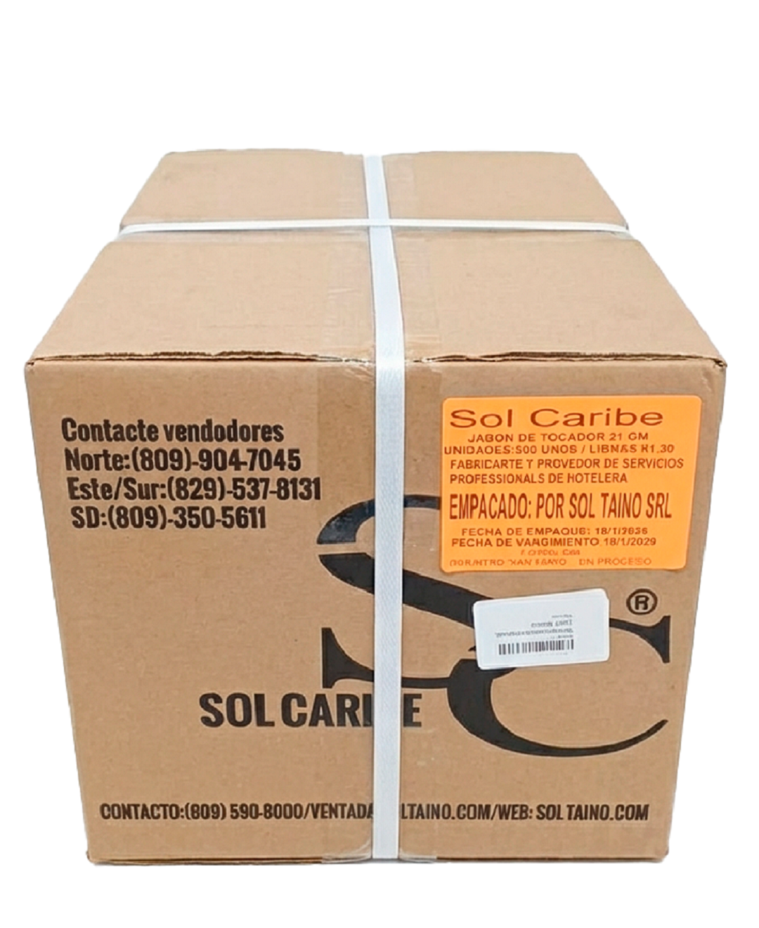 jabon de tocador 21 g, caja de 600 UND