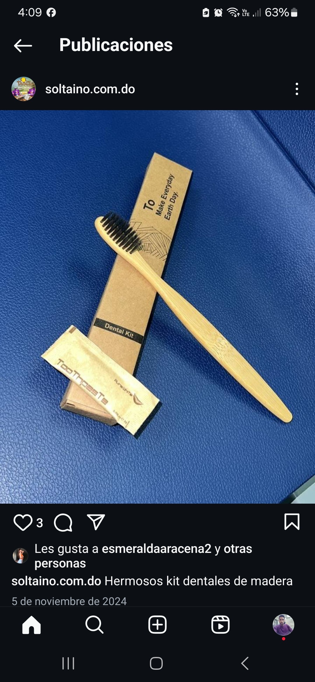 set dental de madera